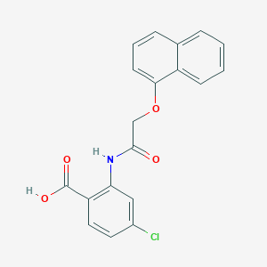 4-Chloro-2-(2-(naphthalen-1-yloxy)acetamido)benzoic acid chemical structure (CAS 667411-04-3)