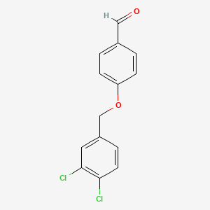 4-((3,4-Dichlorobenzyl)oxy)benzaldehyde chemical structure (CAS 66742-56-1)
