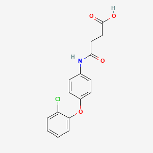 4-((4-(2-Chlorophenoxy)phenyl)amino)-4-oxobutanoic acid chemical structure (CAS 667446-82-4)