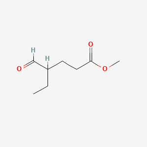 Methyl 4-formylhexanoate chemical structure (CAS 66757-48-0)