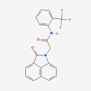 2-(2-Oxobenzo[cd]indol-1(2H)-yl)-N-(2-(trifluoromethyl)phenyl)acetamide chemical structure (CAS 667880-11-7)