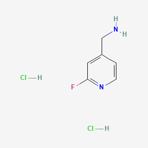 (2-Fluoropyridin-4-yl)methanamine dihydrochloride chemical structure (CAS 667906-60-7)
