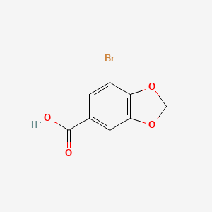 7-Bromobenzodioxole-5-carboxylic Acid chemical structure (CAS 66799-93-7)