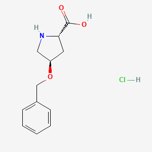 (2S,4R)-4-(Benzyloxy)pyrrolidine-2-carboxylic acid hydrochloride chemical structure (CAS 66831-16-1)