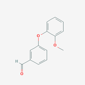 3-(2-Methoxyphenoxy)benzaldehyde chemical structure (CAS 66855-92-3)
