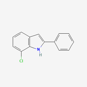 7-Chloro-2-phenyl-1H-indole chemical structure (CAS 66866-01-1)