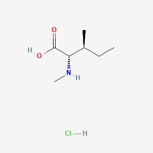 (2S,3S)-3-Methyl-2-(methylamino)pentanoic acid hydrochloride chemical structure (CAS 66866-68-0)