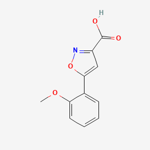 5-(2-Methoxyphenyl)isoxazole-3-carboxylic acid chemical structure (CAS 668971-16-2)