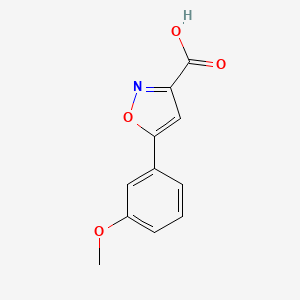 5-(3-Methoxyphenyl)isoxazole-3-carboxylic acid chemical structure (CAS 668971-56-0)