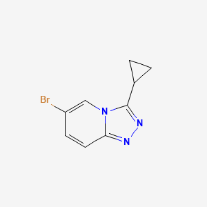 6-Bromo-3-cyclopropyl-[1,2,4]triazolo[4,3-a]pyridine chemical structure (CAS 668990-80-5)
