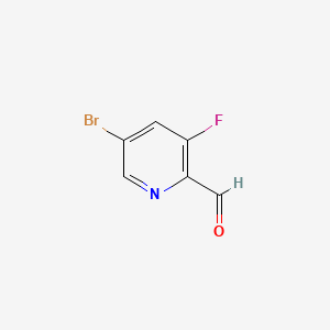 5-Bromo-3-fluoropyridine-2-carboxaldehyde chemical structure (CAS 669066-93-7)