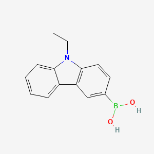 (9-Ethyl-9H-carbazol-3-yl)boronic acid chemical structure (CAS 669072-93-9)