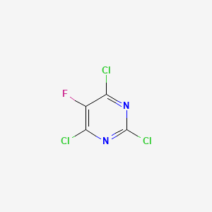 2,4,6-Trichloro-5-fluoropyrimidine chemical structure (CAS 6693-08-9)