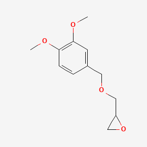 2-{[(3,4-dimethoxyphenyl)methoxy]methyl}oxirane chemical structure (CAS 66931-53-1)