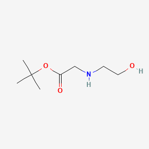 tert-Butyl 2-((2-hydroxyethyl)amino)acetate chemical structure (CAS 66937-71-1)