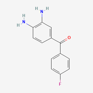 (3,4-Diaminophenyl)(4-fluorophenyl)methanone chemical structure (CAS 66938-86-1)