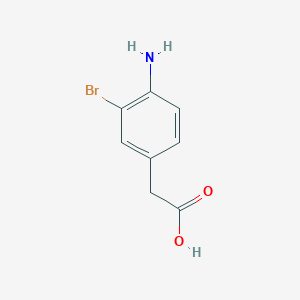 4-Amino-3-bromophenylacetic acid chemical structure (CAS 66955-75-7)
