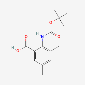 2-tert-Butoxycarbonylamino-3,5-dimethylbenzoic acid chemical structure (CAS 669713-57-9)