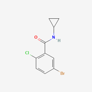 5-Bromo-2-chloro-N-cyclopropylbenzamide chemical structure (CAS 669734-35-4)