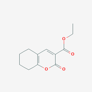 Ethyl 2-oxo-5,6,7,8-tetrahydro-2H-chromene-3-carboxylate chemical structure (CAS 66979-47-3)