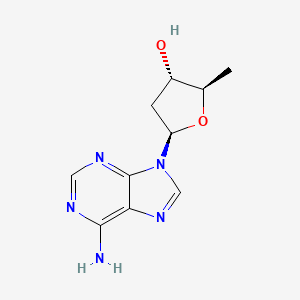 (2R,3S,5R)-5-(6-Amino-9H-purin-9-yl)-2-methyltetrahydrofuran-3-ol chemical structure (CAS 6698-26-6)