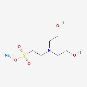Sodium 2-(bis(2-hydroxyethyl)amino)ethanesulfonate chemical structure (CAS 66992-27-6)