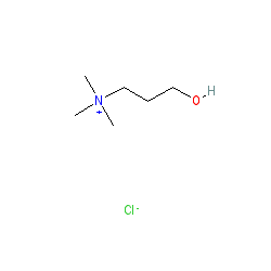 3-Hydroxy-N,N,N-trimethylpropan-1-aminium chloride chemical structure (CAS 6701-82-2)