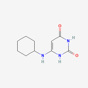 6-(Cyclohexylamino)pyrimidine-2,4(1H,3H)-dione chemical structure (CAS 6702-72-3)