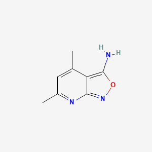 4,6-Dimethylisoxazolo[3,4-b]pyridin-3-amine chemical structure (CAS 670246-33-0)