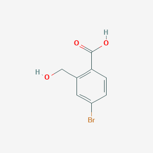 4-Bromo-2-(hydroxymethyl)benzoic acid chemical structure (CAS 670256-21-0)