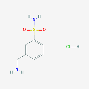 3-(Aminomethyl)benzenesulfonamide hydrochloride chemical structure (CAS 670280-13-4)