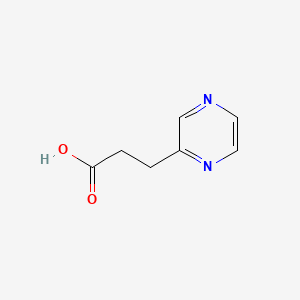 3-(Pyrazin-2-yl)propanoic acid chemical structure (CAS 6705-34-6)