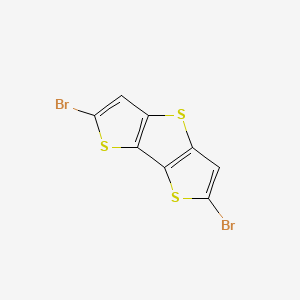 2,6-Dibromodithieno[3,2-b:2',3'-d]thiophene chemical structure (CAS 67061-69-2)