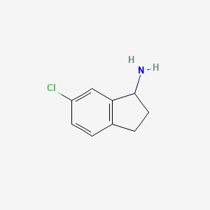 6-Chloro-2,3-dihydro-1H-inden-1-amine chemical structure (CAS 67120-38-1)