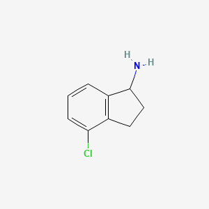 4-Chloro-2,3-dihydro-1H-inden-1-amine chemical structure (CAS 67120-40-5)