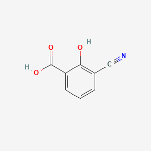 3-Cyano-2-hydroxybenzoic acid chemical structure (CAS 67127-84-8)