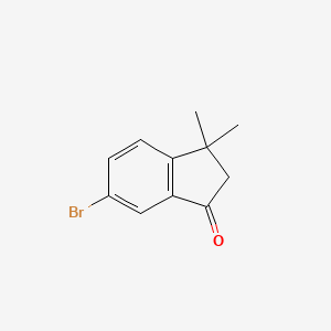 6-Bromo-3,3-dimethyl-2,3-dihydro-1H-inden-1-one chemical structure (CAS 67159-84-6)