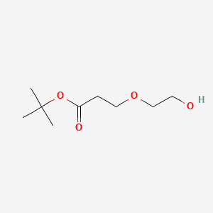 tert-Butyl 3-(2-hydroxyethoxy)propanoate chemical structure (CAS 671802-00-9)