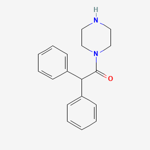 2,2-Diphenyl-1-(piperazin-1-yl)ethanone chemical structure (CAS 67199-13-7)