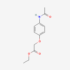 Ethyl 2-(4-acetamidophenoxy)acetate chemical structure (CAS 67202-81-7)