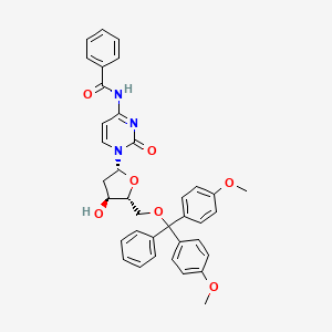 N-(1-((2R,4S,5R)-5-((Bis(4-methoxyphenyl)(phenyl)methoxy)methyl)-4-hydroxytetrahydrofuran-2-yl)-2-oxo-1,2-dihydropyrimidin-4-yl)benzamide chemical structure (CAS 67219-55-0)