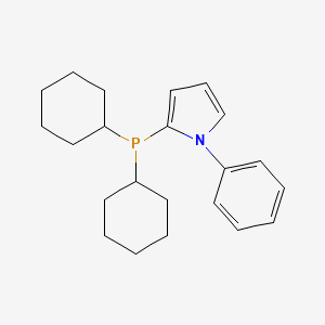 2-(Dicyclohexylphosphino)-1-phenyl-1H-pyrrole chemical structure (CAS 672937-60-9)