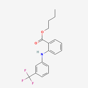 Butyl 2-((3-(trifluoromethyl)phenyl)amino)benzoate chemical structure (CAS 67330-25-0)