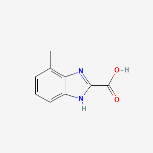 4-Methyl-1H-benzimidazole-2-carboxylic acid chemical structure (CAS 673487-32-6)