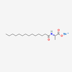 Sodium (S)-2-tetradecanamidopropanoate chemical structure (CAS 67395-95-3)