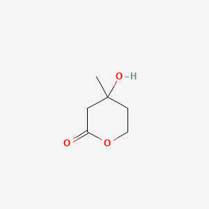 4-Hydroxy-4-methyltetrahydro-2H-pyran-2-one chemical structure (CAS 674-26-0)