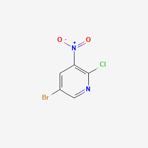 5-Bromo-2-chloro-3-nitropyridine chemical structure (CAS 67443-38-3)