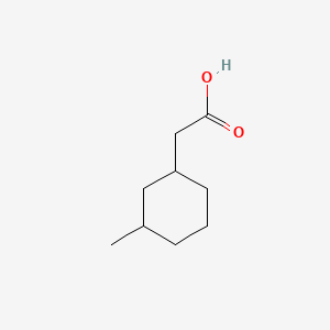 2-(3-Methylcyclohexyl)acetic acid chemical structure (CAS 67451-76-7)