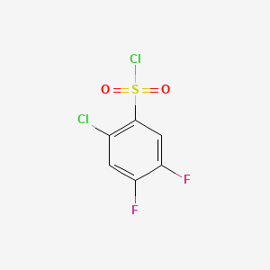 2-Chloro-4,5-difluorobenzene-1-sulfonyl chloride chemical structure (CAS 67475-58-5)