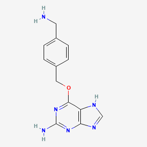 6-((4-(Aminomethyl)benzyl)oxy)-7H-purin-2-amine chemical structure (CAS 674799-96-3)
